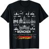 Camiseta Souvenir de Múnich Bandera de Múnich Alemania