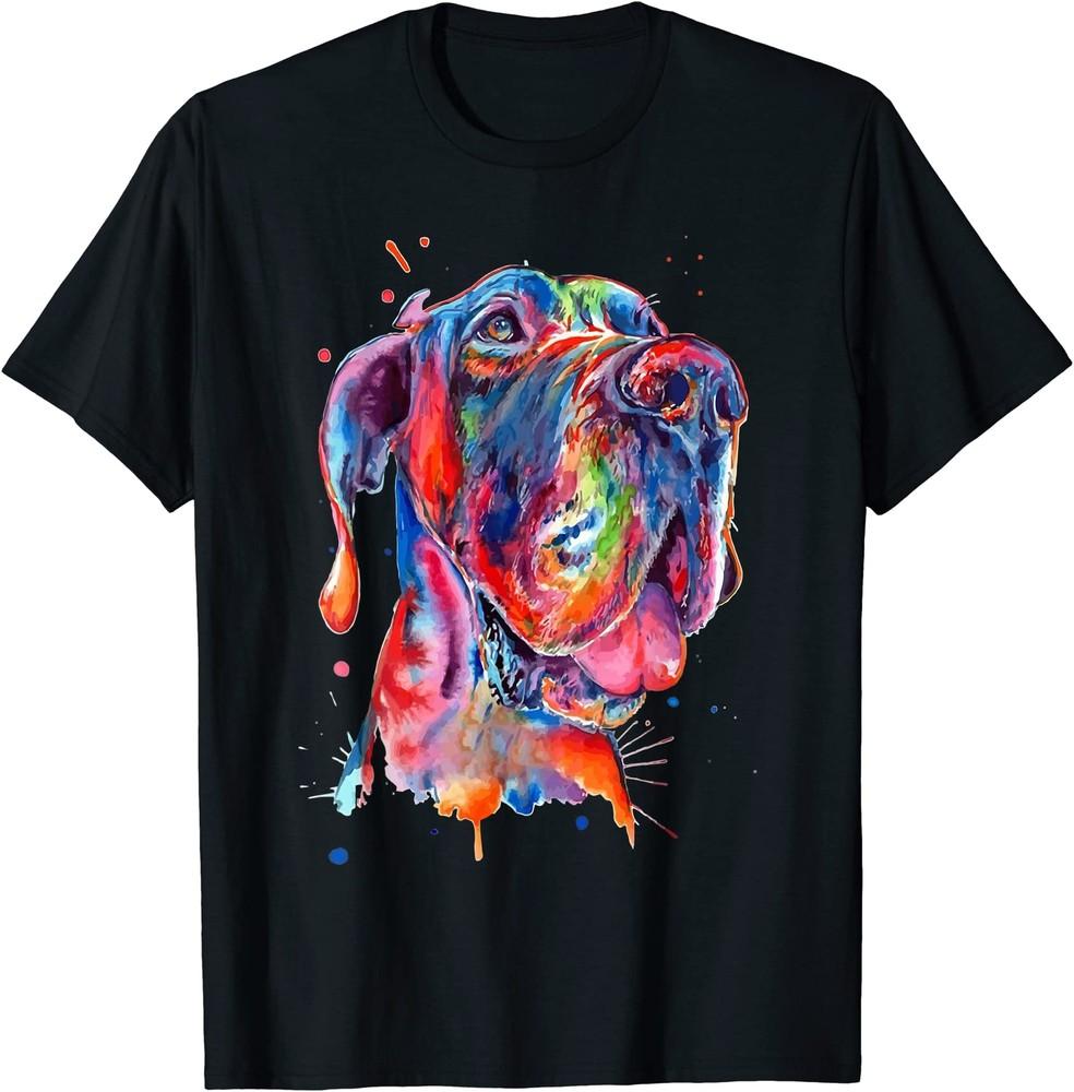 

Great Dane Splash Art Dane T-Shirt Size S-5XL Unisex T-Shirt XXXXL
