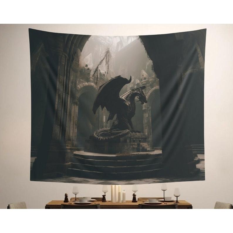 dragon tapestry 75x100 чёрный