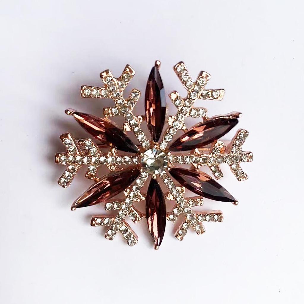 Broșă Elegantă Cristal Fulg de Nea pentru Costume și Cardigane