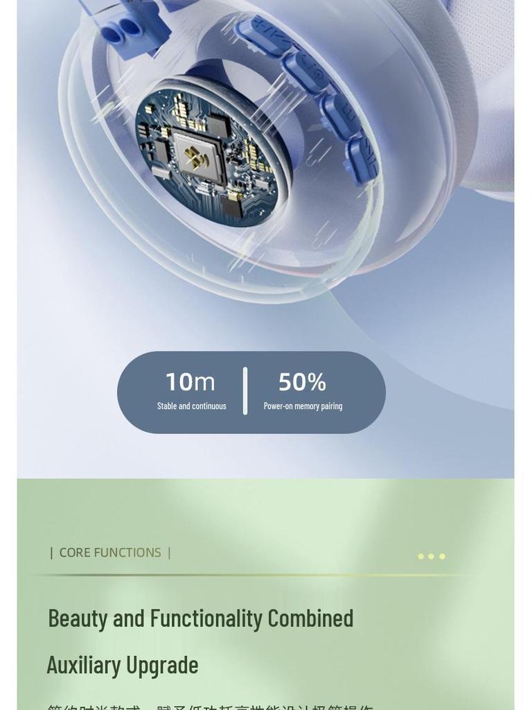 KE26 Sweet Donut Bluetooth Over-Ear Headphones with Mic, Superb Sound & Stereo Card Slot