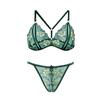 Sexy Lingerie Bed Flirting Robe Three-point Seduction Sexy Embroidery Open Passion Bra Set Women's Large Size