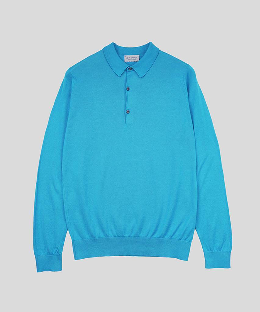 Jonseumedeulli Bradwell Sea Island Cotton Long Sleeves Polo Shirt Heritage Two 8 Colors (B Type)