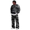 Set da Uomo con Felpa a Strati e Pantaloni Cargo con Vita Elasticizzata