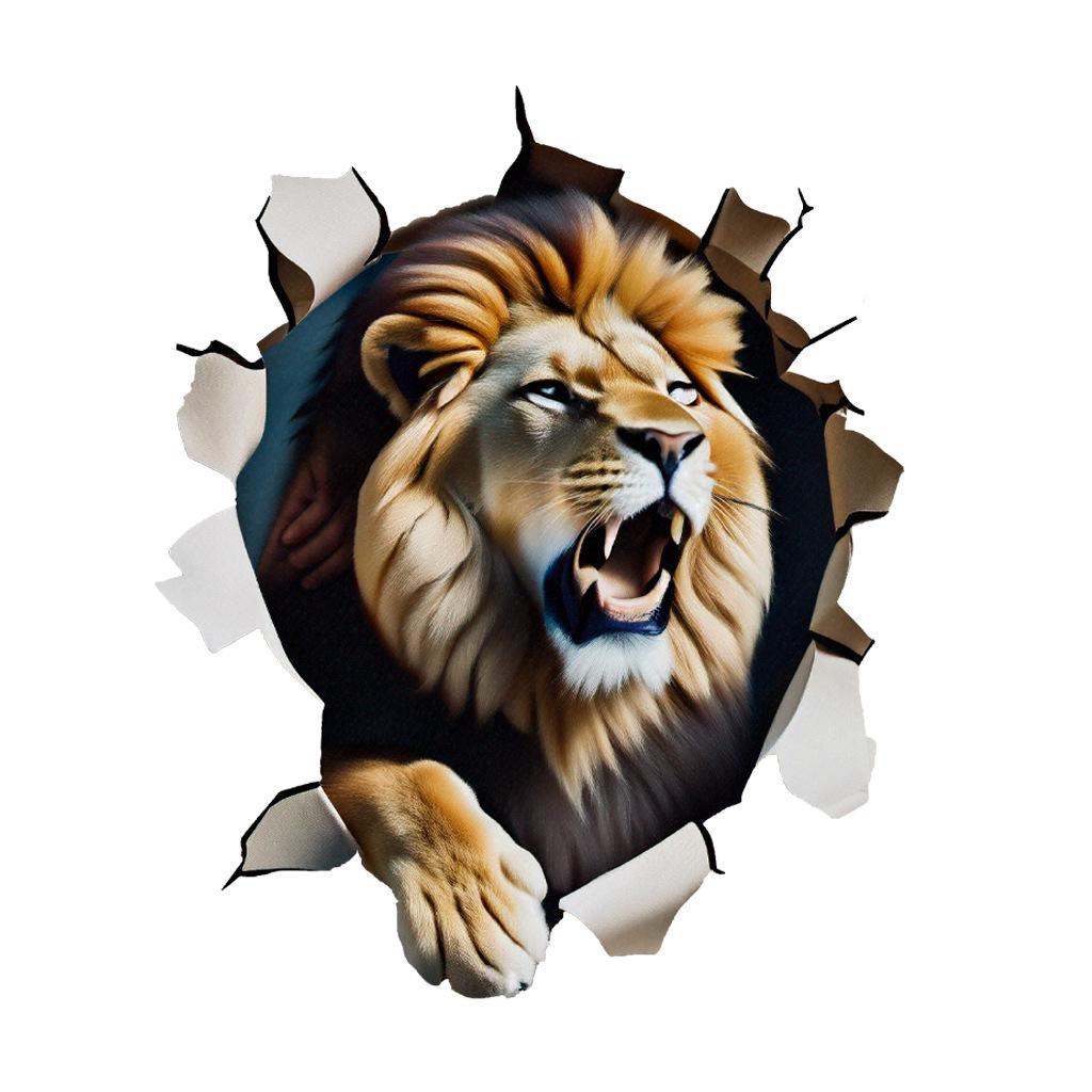 2025 FC1052 Wasserdicht Ölfest Abnehmbarer Löwe Wandsticker