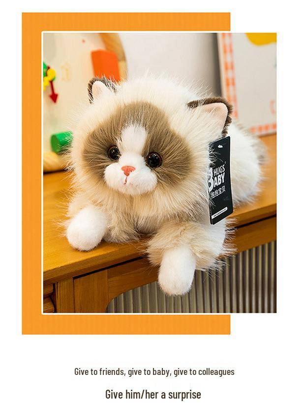 Gemütliche Katzen-Plüschpuppe - Niedliches Begleitkissen & Beruhigendes Geschenk für Mädchen