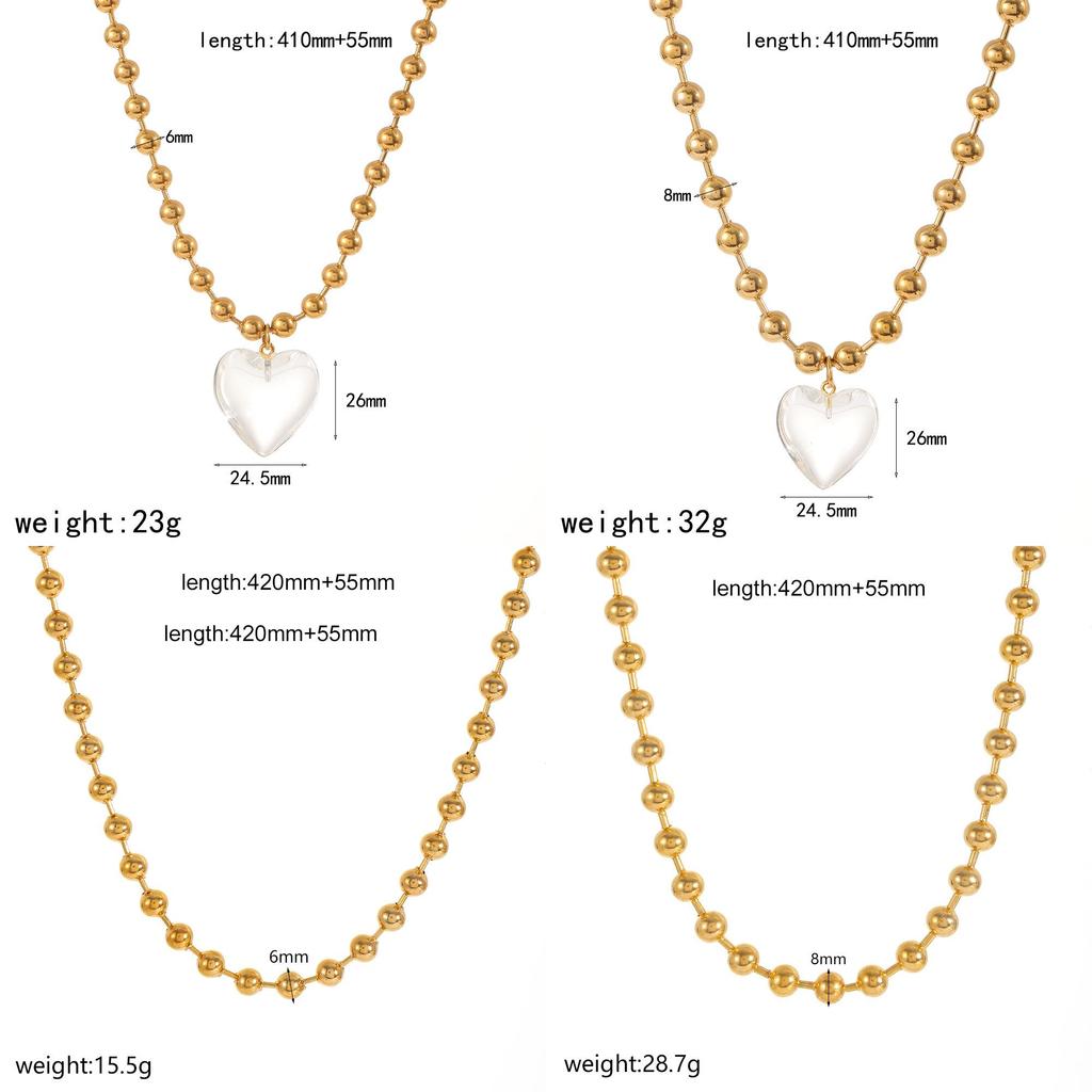 Style Heart Necklace For Women Stainless Steel Durable Jewelry Gift For Fashion Lovers