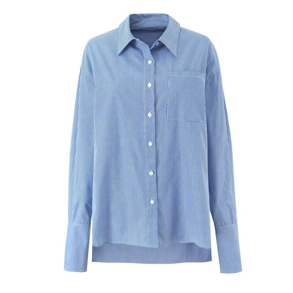 2026 Spring Striped Long Sleeve Shirt with Casual Pants & Camisole Set