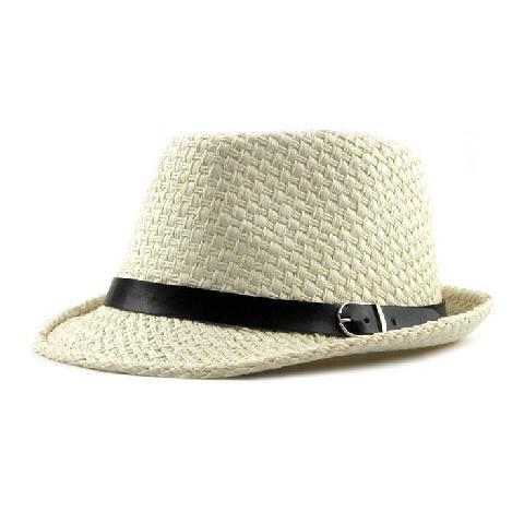 Summer British Sun Hat Men's Soil Female Jazz Hat Beach Fashion Sunscreen Breathable Straw Hat Top Hat Casual Trendy Hat