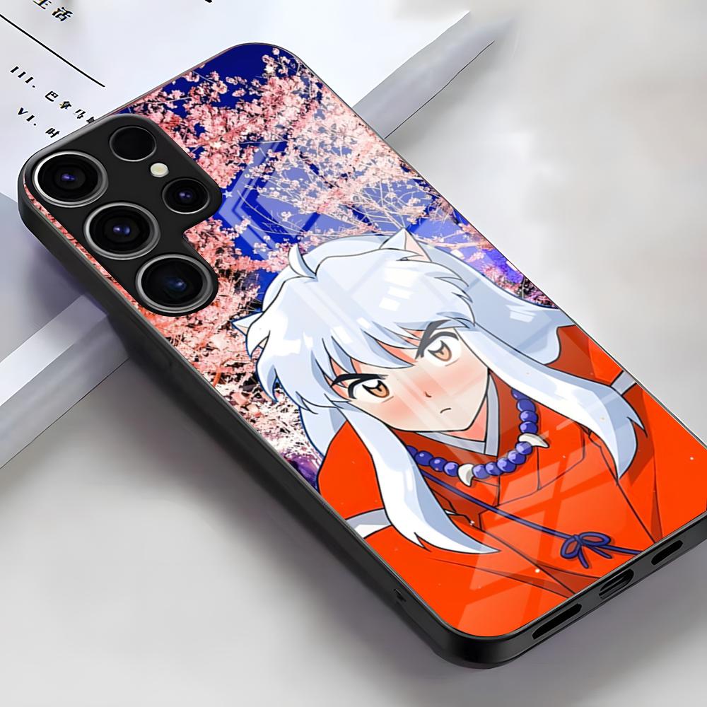 Inuyashas Anime Handyhülle Für Samsung S25 Edge Ultra S23 S22 S21 S20 Ultra Plus S24 Fe A54 A53 A25 Glas Hülle