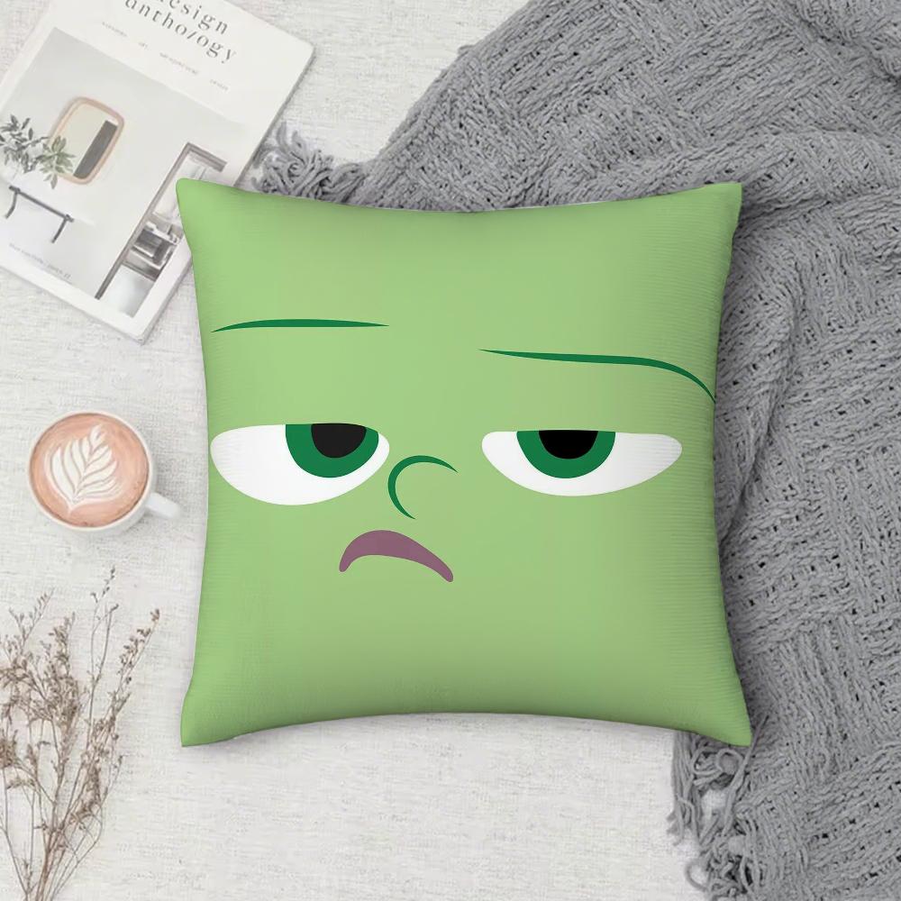 CARTOON ANGRY EYES Pillow Case Square Double-Sided Printing Short Plush Sofa Cushion Cover Bedroom Bedside Pillow