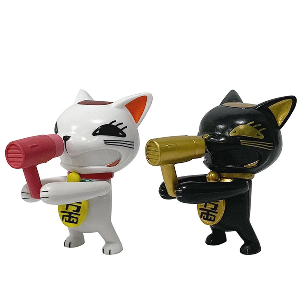 9Cm Dandadan Hairdrier Turbo Granny Figure Doll Ornaments Kawaii Lucky Cat Periphery Gift Collectcrafts Anime Toy Model Figurine