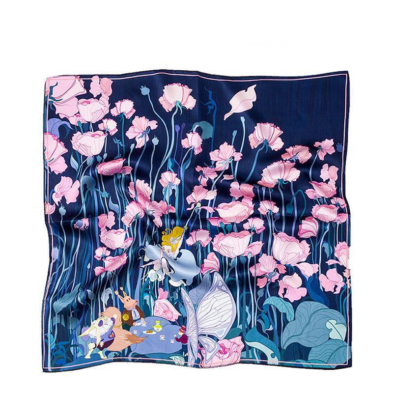 53x53cm 100% Maulbeerseide Schal Luxus Quadratisches Haarband Elegantes Kopftuch Halstuch Sonnenschutz Schal für Damen