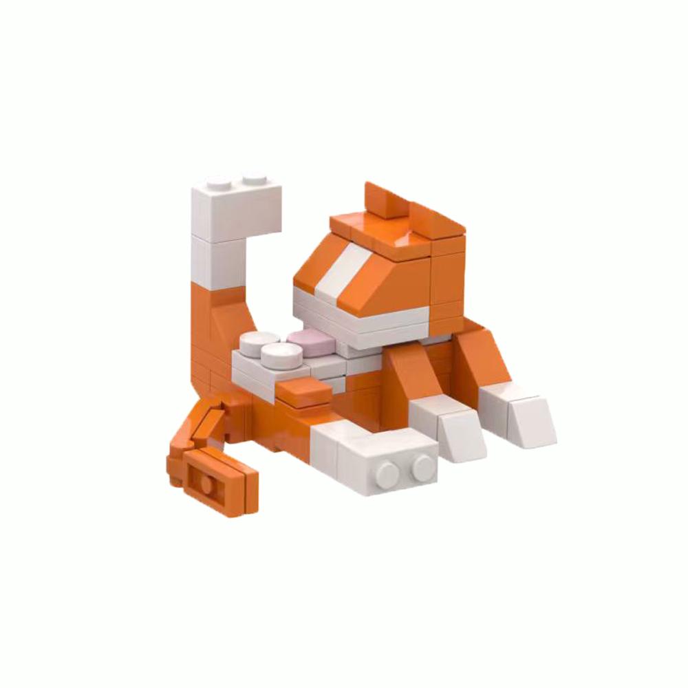Creative Zoo Building Blocks Animal Model Set – Rhinoceros Goose Milch Cow Children's Assembled Toys, Fun Animal Ornaments