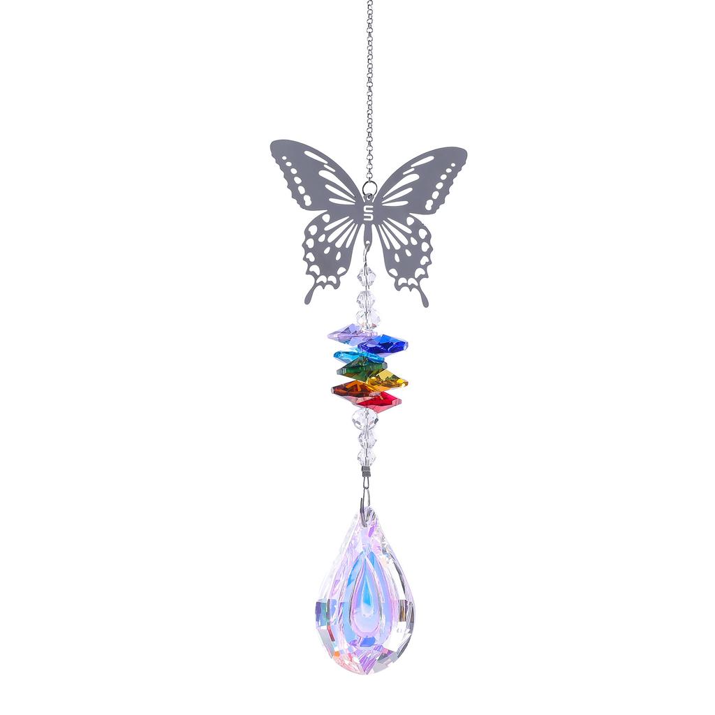 Crystal Suncatcher Sun Moon Stars Prism Beads Rainbow Balls Tear Drops Sun Catcher for Garden Decoration Hanging Windows Pendant