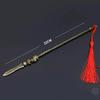 22cm Tiger Head Chisel Golden Spear Full Metal Lance Ancient Cold Weapon Model Ornament Toys for Replica Miniatures