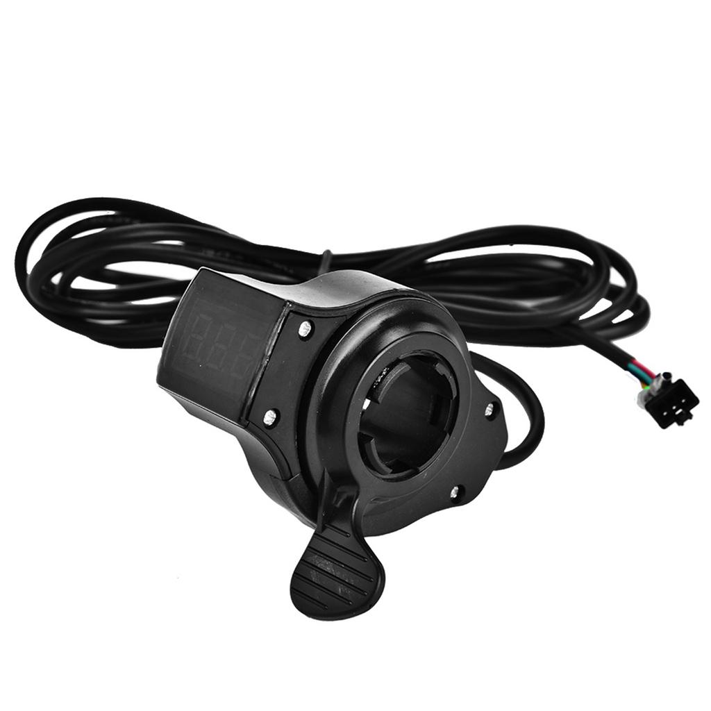 12V 99V, Throttle with LCD Battery Voltage E Bike Gasgriffe   Scooter Thumb for   Display Accessory