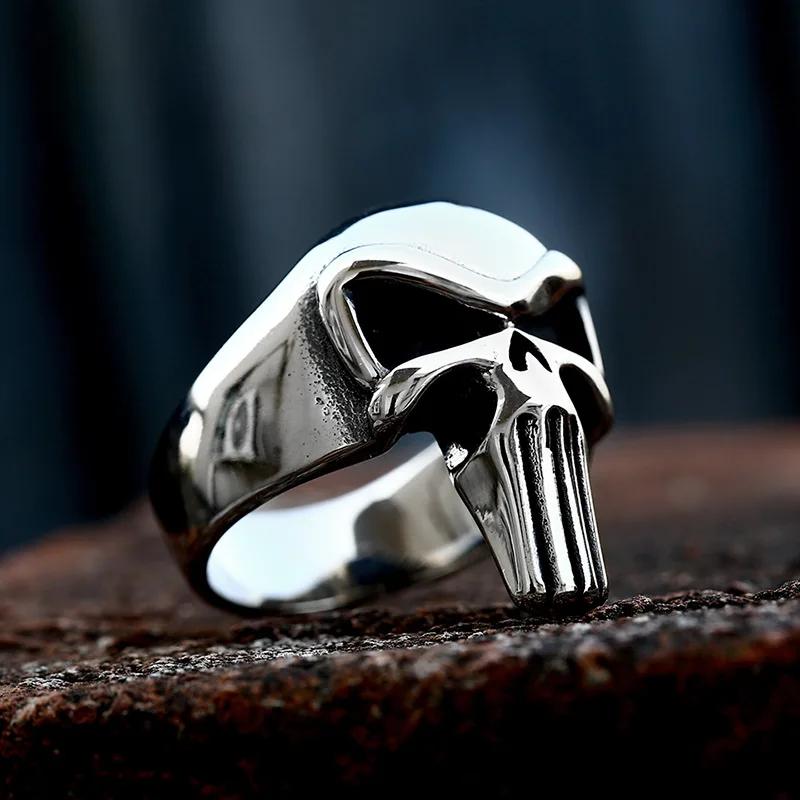 Anelli a Teschio Gotici Multistile per Uomo Acciaio Inossidabile Biker Motociclista Gioielli Anello Festa di Halloween Dropshipping