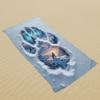 Ins Stil Mikrofaser Strandtuch 1 Stück Wasserdicht Sandfest 2D Flach Bedruckt Wolf Ästhetik Winterlandschaft Picknickmatte Sommer Schwimmen
