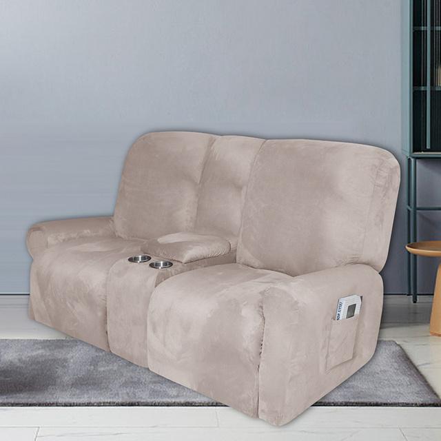 

Водоотталкивающий чехол для дивана Seater с подстаканником, эластичные замшевые чехлы на кресла, чехлы для диванов для гостиной