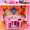 Dollhouse furniture accessories set 129 pcs villa pink gift for a girl