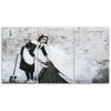Třídílný obraz na plátně Banksy Maid Street Art