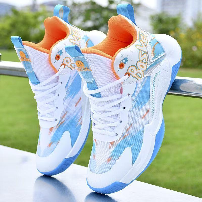 Men s High-Top Shock Absorbing Basketball Shoes – Summer Non-Slip, Wear-Resistant Sports Sneakers 42