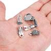 10pcs 8 10 12 14mm Stainless Steel Round Flat Ear Clip Base Cabochon Bezel Tray Earrings Clips For DIY Jewelry Makings Supplies