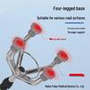 Electroplated Foldable Quad Cane: Lightweight & Non-Slip Walking Stick for Seniors