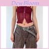 Cintura Bohemienne Vintage in Ecopelle con Fibbia ad Ardiglione Metallica per Abbigliamento Casual