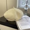 New black temperament elegant beret female face small versatile spring and summer breathable thin decorative painter hat