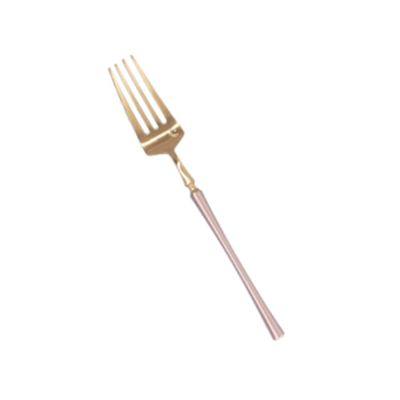 Belle Pink Gold Dessert Fork Cutlery Set