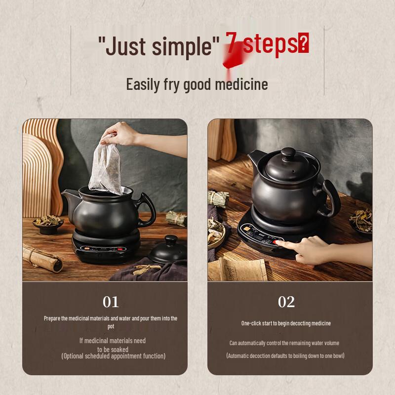 San Jiaolong Automatic Ceramic Health & Soup Pot Set