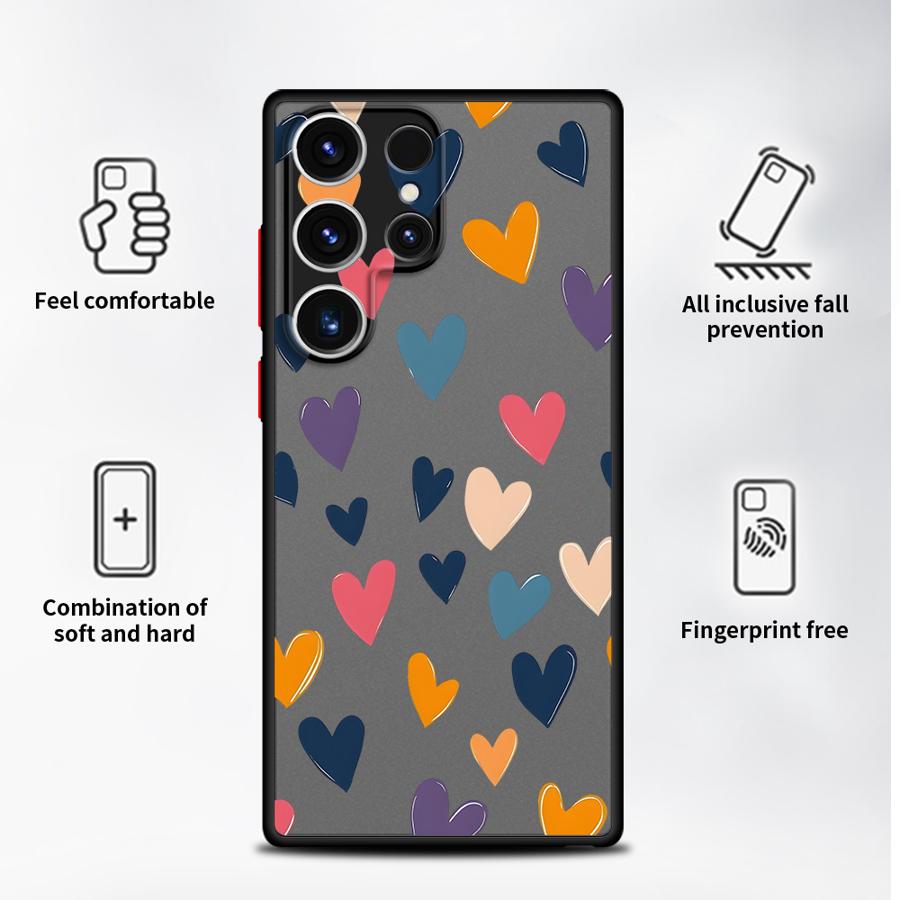 Kreatives Liebeskunst Hülle für Samsung Galaxy S21 S23 FE Note 20 Ultra 10+ S20 FE S26 S22 S25 Ultra S24 Plus Funda Rückseite Handyhülle