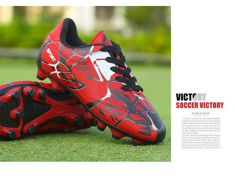 New Unisex Outdoor Soccer Shoes for Kids and Teens - Long Stud, Trendy Design for Students