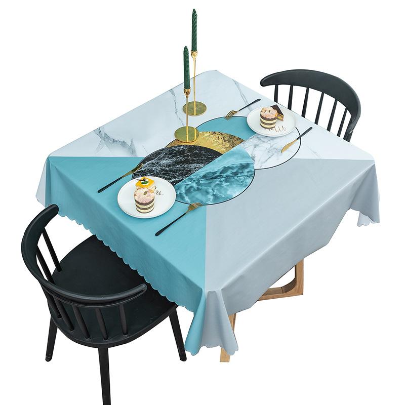Nordic Square Tablecloth Waterproof, Anti-Scalding And Oil-Proof Pvc Tablecloth Ins Small Fresh Home Internet Celebrity Table Mat