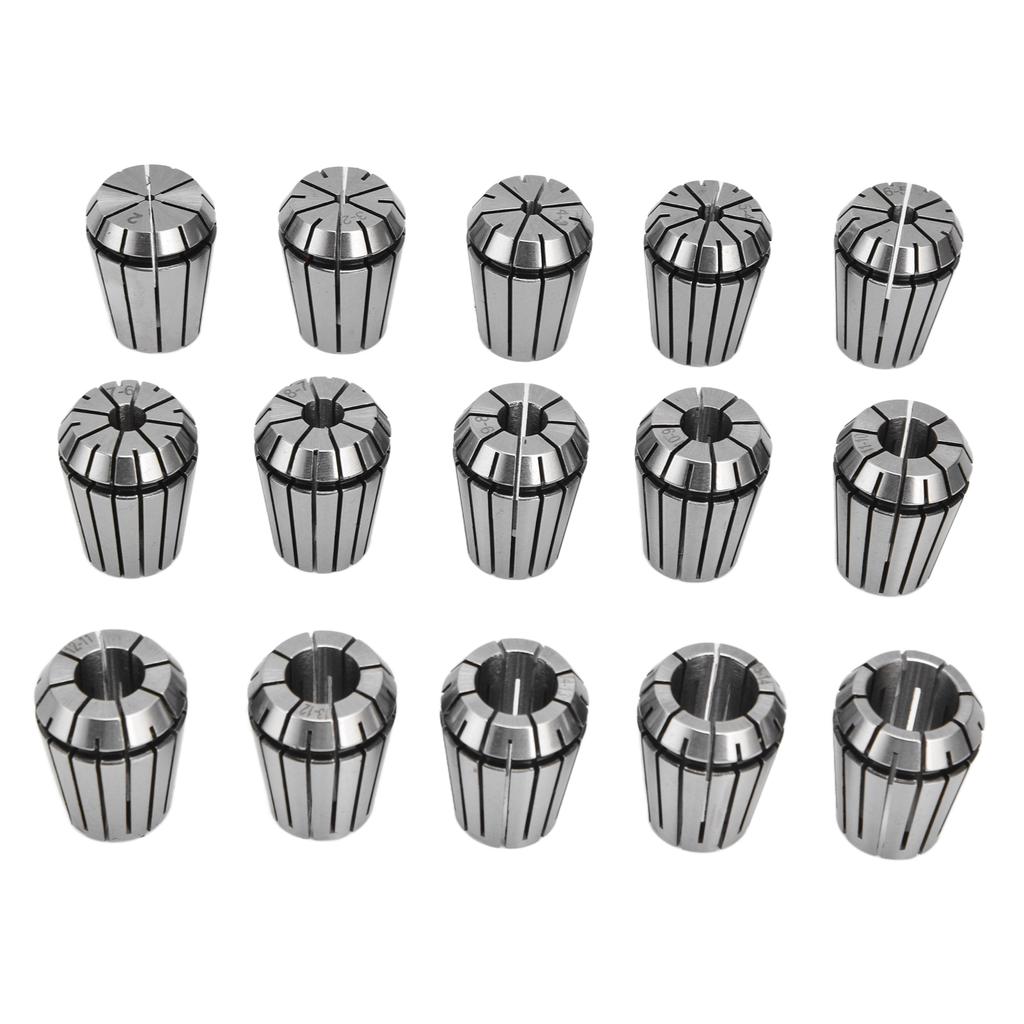 15 Stück ER25 Federzange Hohe Genauigkeit Kohlenstoffstahl Spannfutter CNC Graviermaschinenteile 2?16 mm