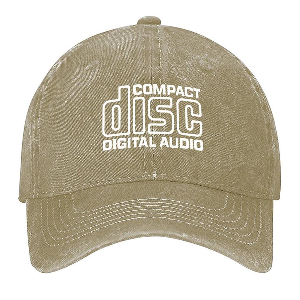 Compact Disc (CD) digital audio authorized logo (white) Baseball Cap Trucker Cap hard hat beach hat Unisex Tennis Women's