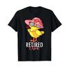 Retired Chick RetireUnisext Pension Vacation Pensioner Resigned T Shirt Vintage Washed Casual Homme Stretched