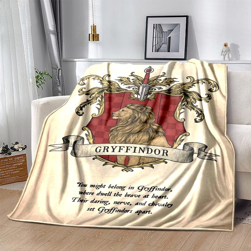 Harry Potter Gryffindor House Crest Poster PrintPrint Blanket, Soft Blanket For Sofa Office Bed And Travelling Daughter Birthday Gift esj240