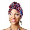Women Turban Hats Bohemia Printing Knot Muslim Headwraps Sunscreen Beanie Cap Pre-Tied Bonnet Elastic Bandanas Chemo Covers Cap