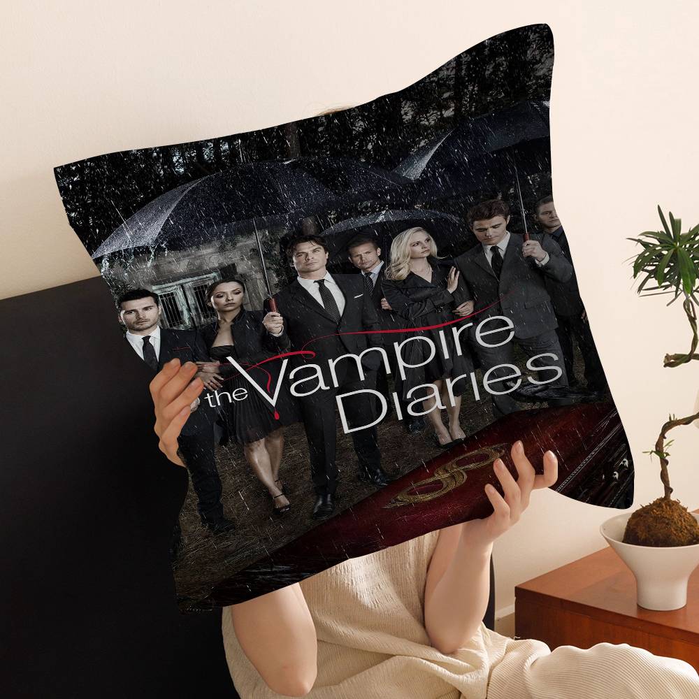 Classic Movie The Vampire Diaries Personalized Pillow Dust Cover Bedroom Kids Party Decoration Pillowcase Birthday Children Gift