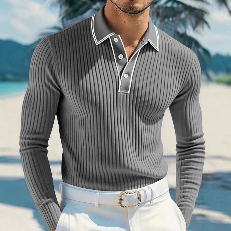 Popular Men's Long-sleeved Polo Shirts