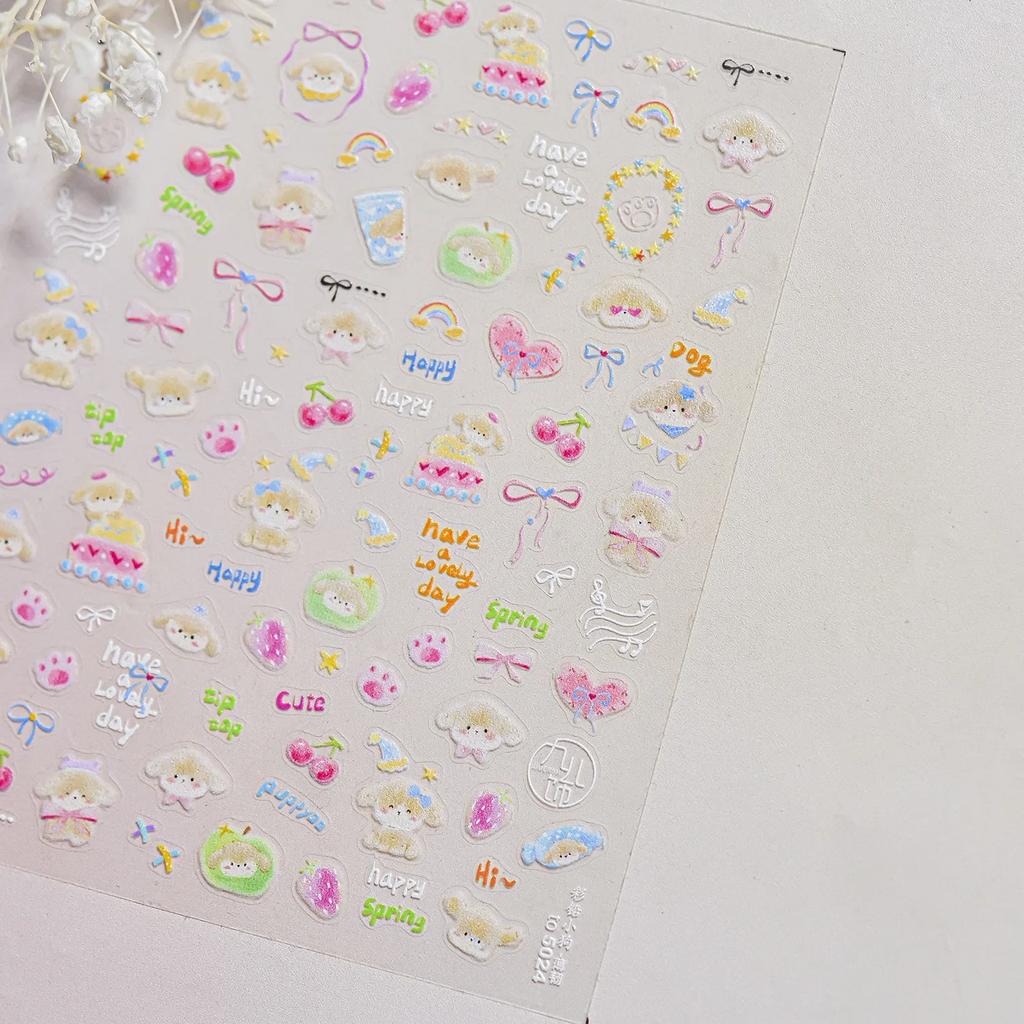 Beach Shell Swim Ring Bikini Watermelon Cat Ice Cream Crab Sunglass Coconut Tree Flowers Fruits Nail Art Stickers Decals