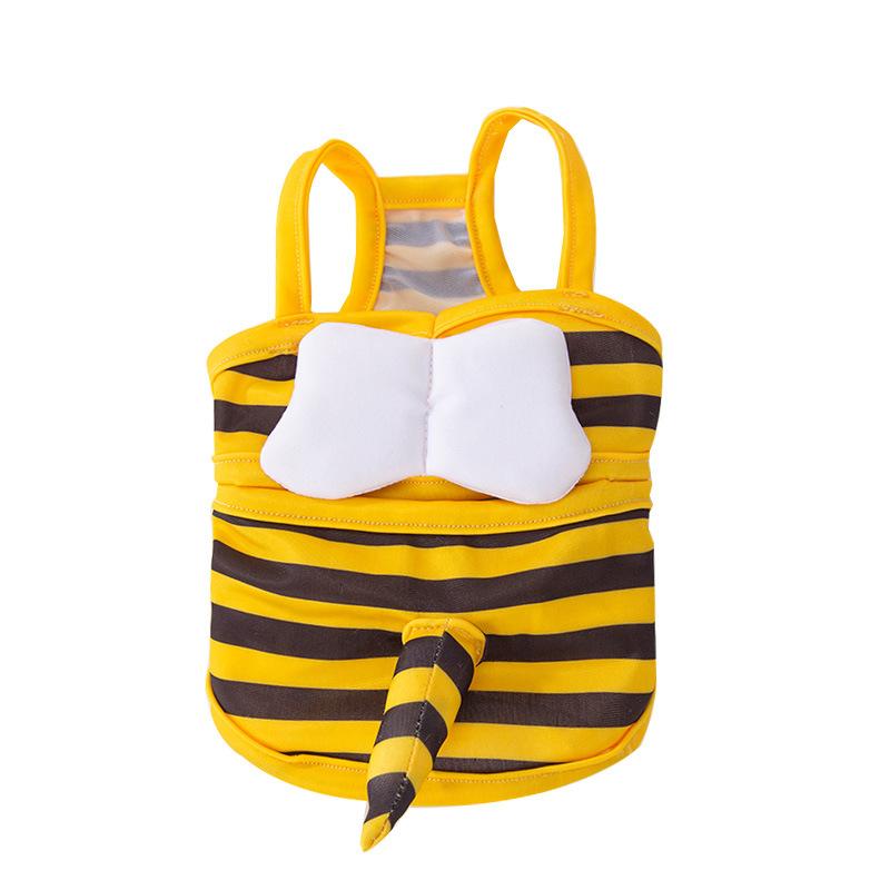 Summer Dog Cute Bee Swimsuit Suspender Cat Two-legged Swimsuit Pet Bikini Teddy Dog Clothes