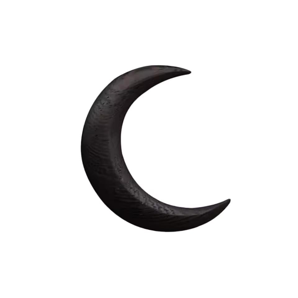 Handcarved Crescent Hair Fork Simple Wooden Moon Hairpin Modern High-end Half Moon Hairpin Daily Hair Curling Wooden Handcrafted