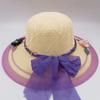 Summer Women's Hats for Tourism UV Protection, Sun Shading Printed Chains Large Brims Women's Knitted Hats
