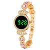Exquisite Women's Electronic Watch Retro Rhinestone Wristwatch Ladies Business Watches  Gifts