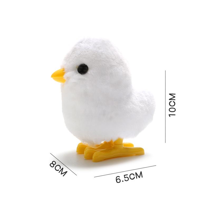 Children's Wind-up Jumping Plush Chick Simulation Nostalgic Toy