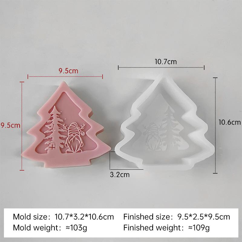 Christmas Tree Crystal Ball Silicone Mold Handmade Aroma Candle Resin Gypsum Mould DIY Christmas Decoration Molds